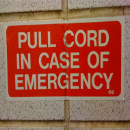 pull cord in case of emergency