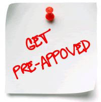 get pre-approved written on paper